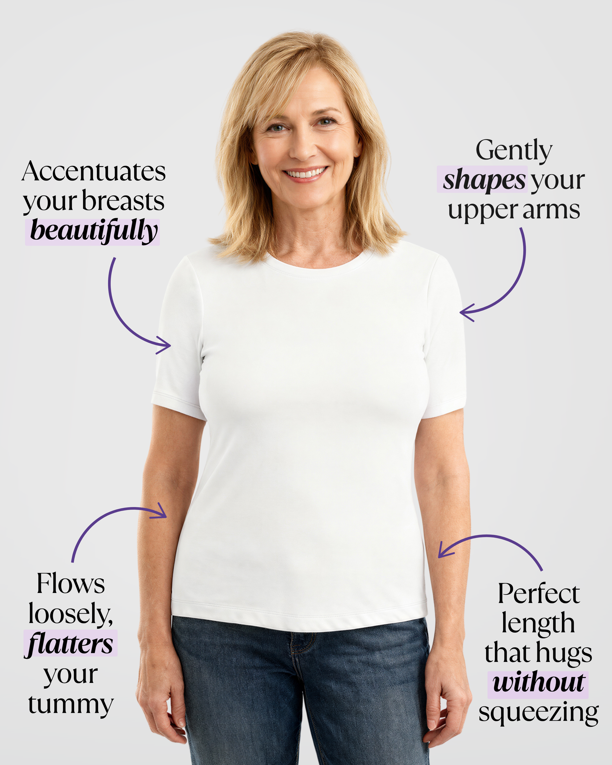 The Signature Shaping Tee (V-Neck)